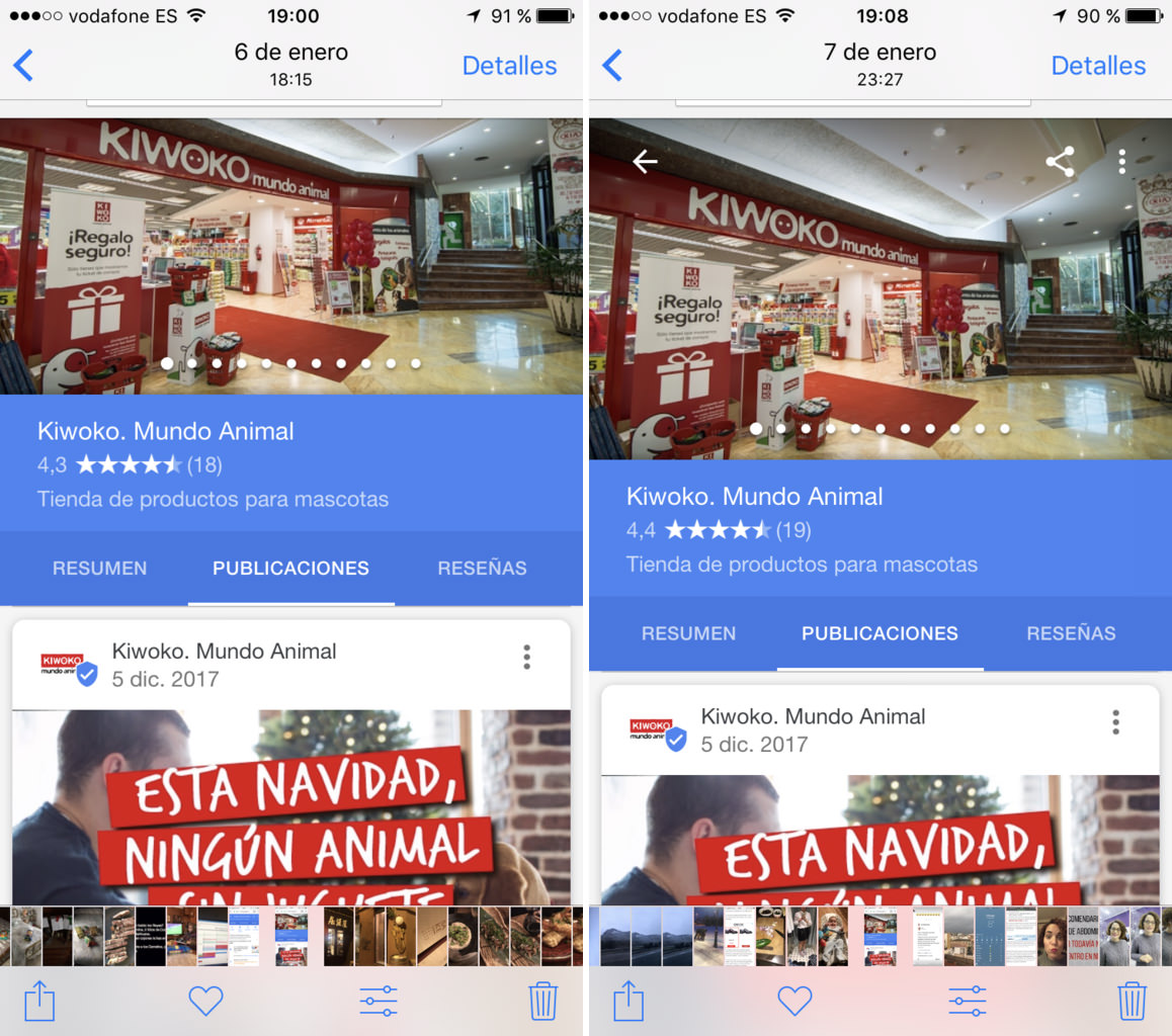 publicaciones google my business kiwoko