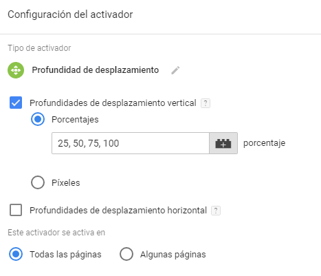 Como medir el scroll en Google Tag Manager