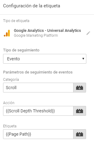 Como medir el scroll en Google Tag Manager